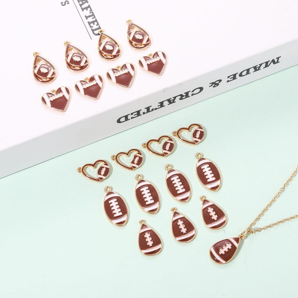 8595 20PCS Sports Charms Enamel Basketball Baseball Pendant Charms - Picture 2 of 6